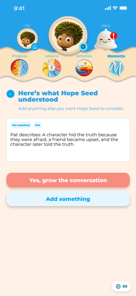 Hope Seed Moments: review the conversation